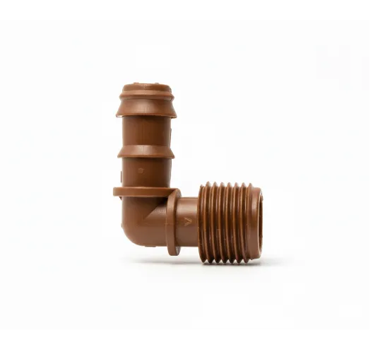 Conexión en codo 90º de ø16 con rosca macho de 1/2